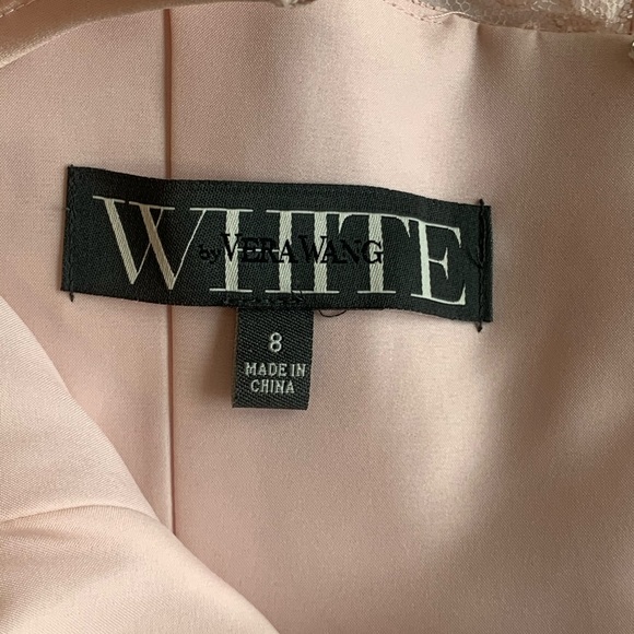 Vera Wang Lace Illusion Neckline Dress - Picture 6 of 7